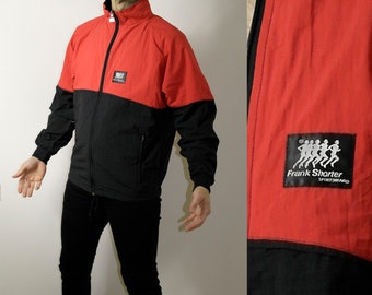 Vintage FRANK SHORTER 90s Color Block Windbreaker Jacket Size M