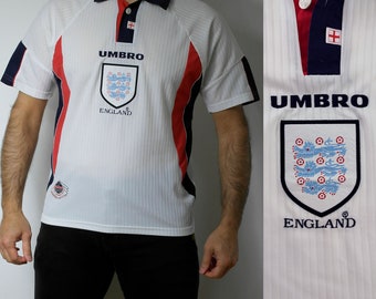 England 1998 World Cup Umbro Home Football Jersey 90s Made England 1998 World Cup Umbro Home Football Jersey 90s Made