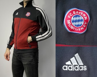 Vintage Adidas Tracksuit Jacket FC BAYERN Munich MÜNCHEN Size D164
