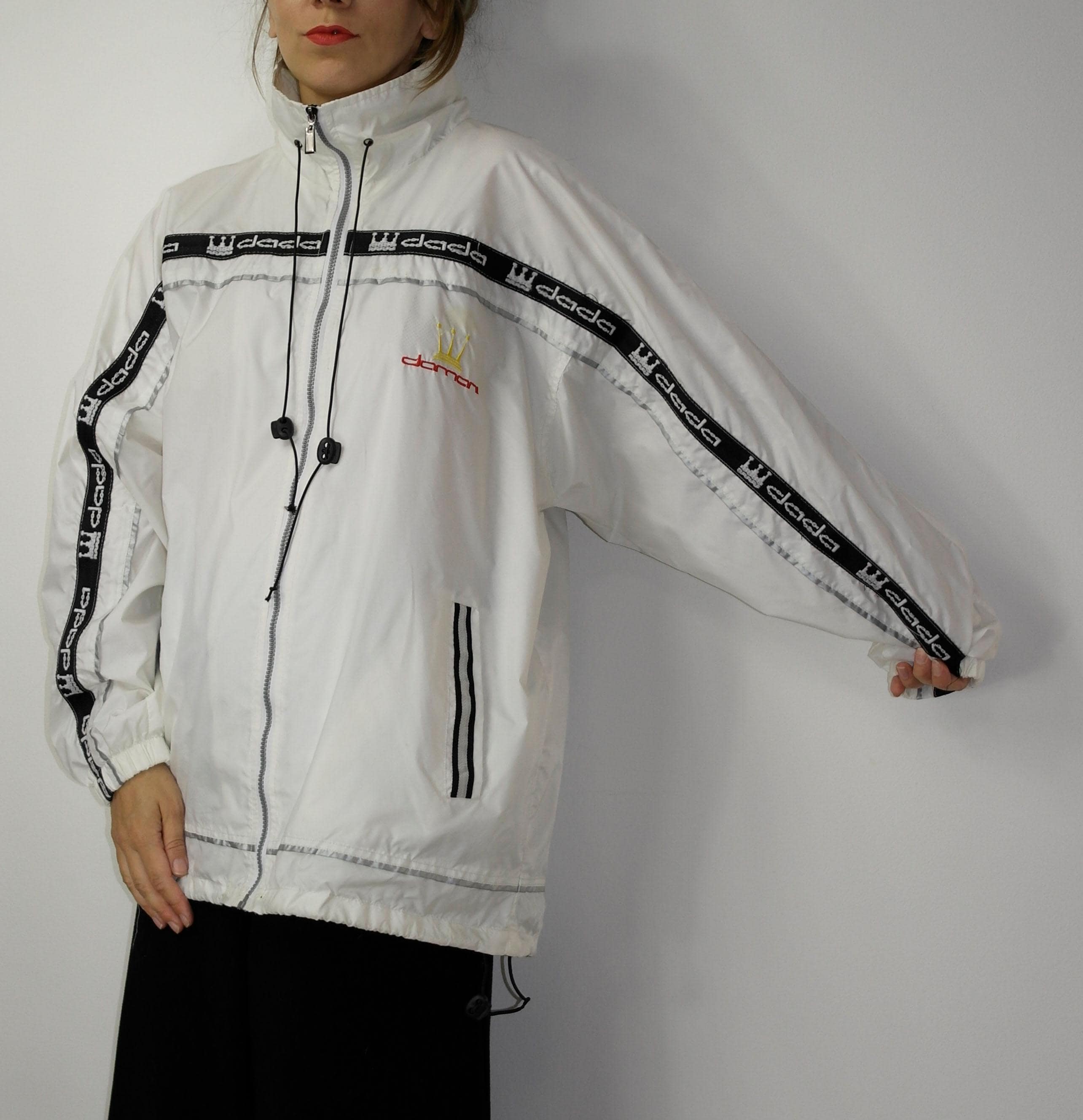 Vintage 90s DAMANI DADA SUPREME Windbreaker With Hood Light Vintage 90s DAMANI DADA SUPREME Windbreaker With Hood Light