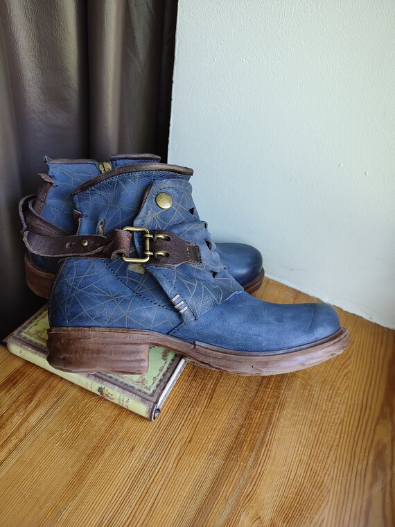 Italienische Airstep A.S.98 Lederstiefel Cowboystiefel Rockstiefel Bikerstiefel GroBe EUR 38 Etsy