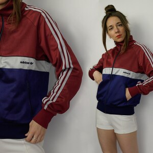 Vintage Adidas Jacket Tracksuit 3 Stripes Size USA XS Made in - Etsy