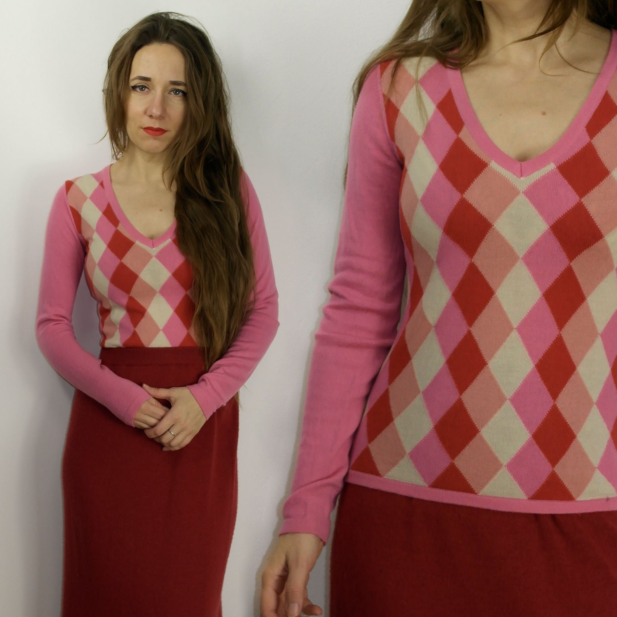 Pink Pringle Sweater