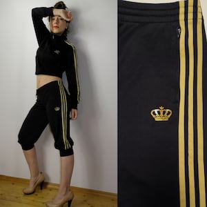 Adidas Pants With Gold Stripes Etsy