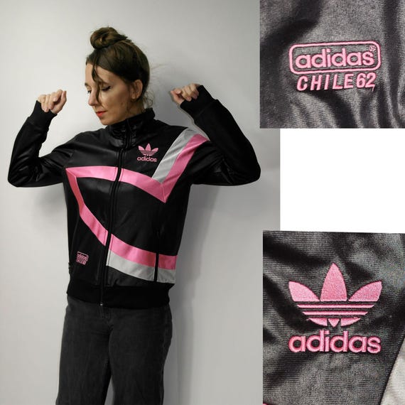 Adidas Chile 62 Black And Pink Adidas Track Jacket Ladies Adidas