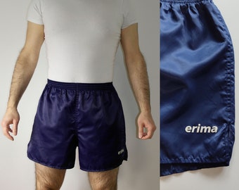 Short de course ERIMA allemand brillant des années 80, vêtements de sport, entraînement de football, football sprinter, taille 7