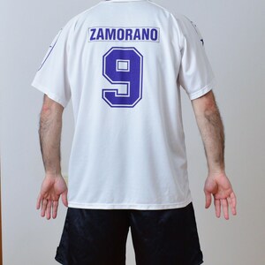 Jaren 90 vintage Real Madrid Zamorano 9 jersey Teka-tijdperk maat XL afbeelding 14