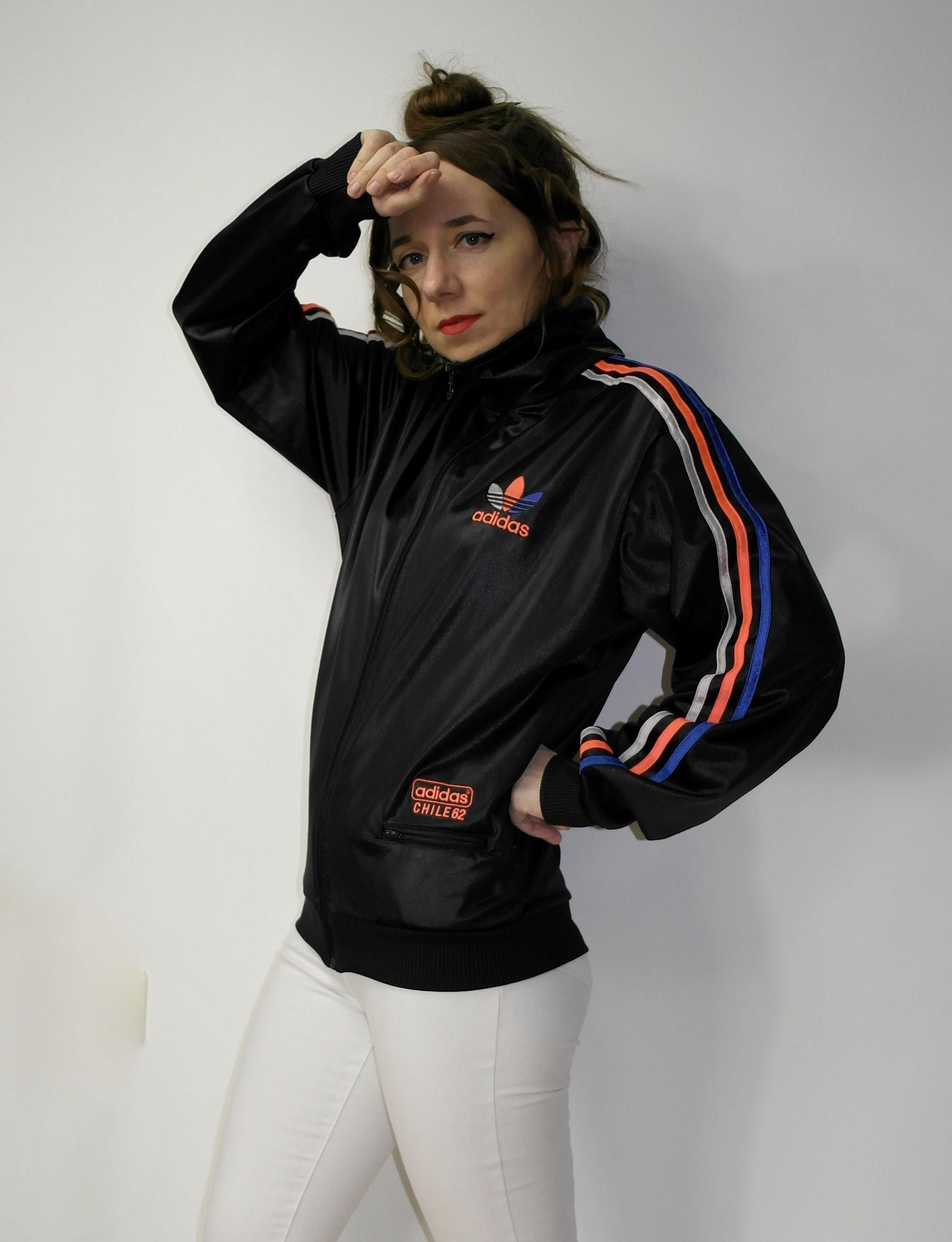 Adidas Chile 62 Big Trefoil Shiny Tracksuit / Zip up Vintage