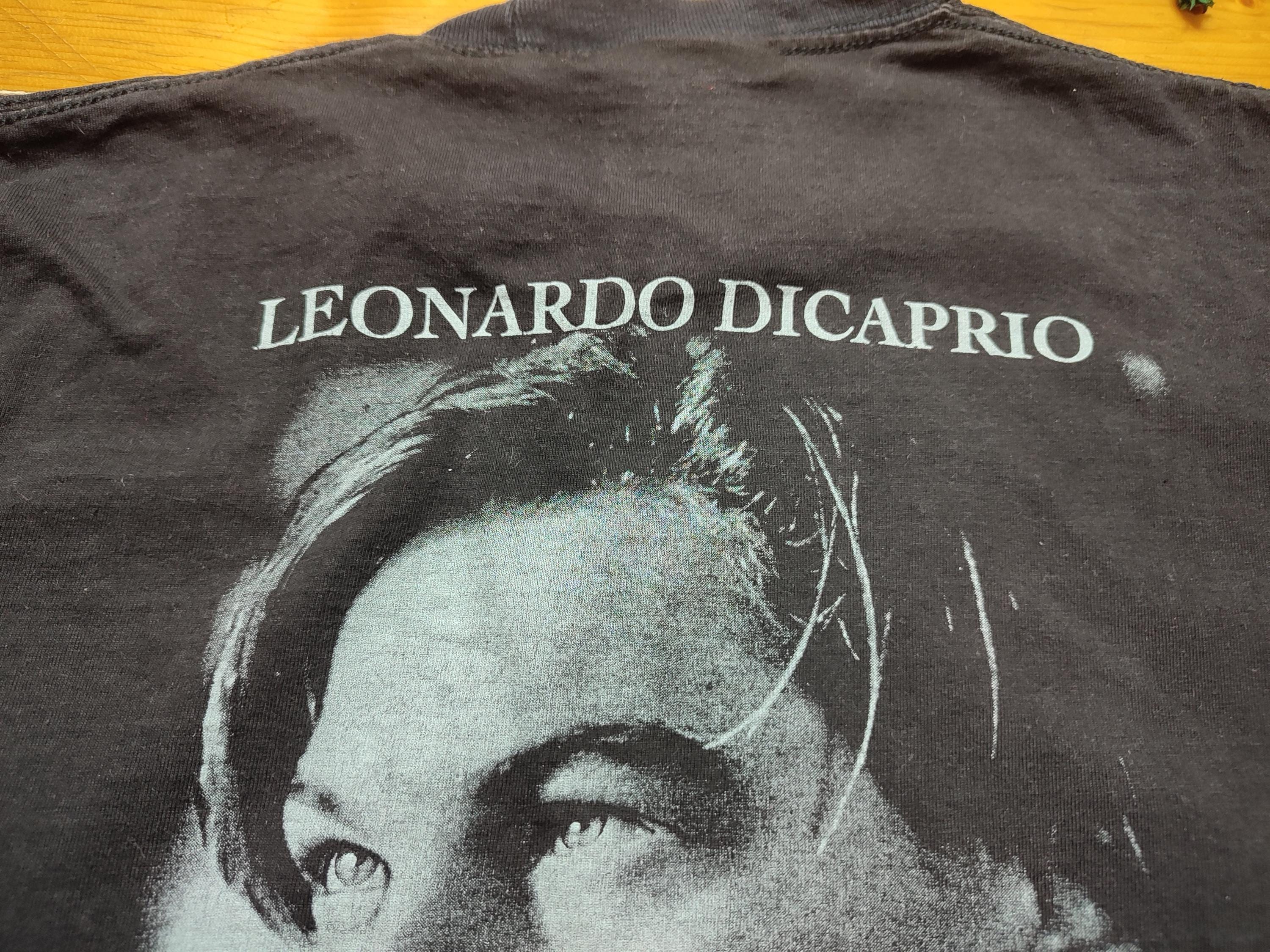 Vintage 1998 Leonardo Dicaprio Portrait Graphic Cotton T-shirt