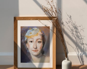 Customer Portrait in Chalk Pastels, Handmade, Custom Art for Wall. Personalized Portraits Taken From Photo.