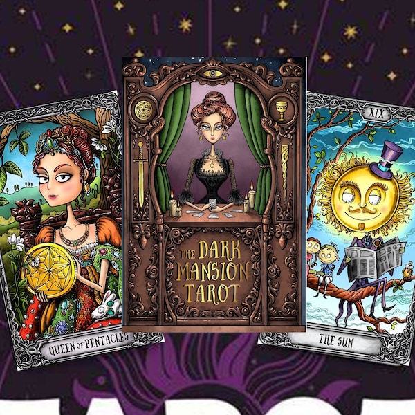 The Dark Mansion Tarot, 78 Card Tarot Deck PRINTABLE, pdf, Tarot deck, Tarot cards