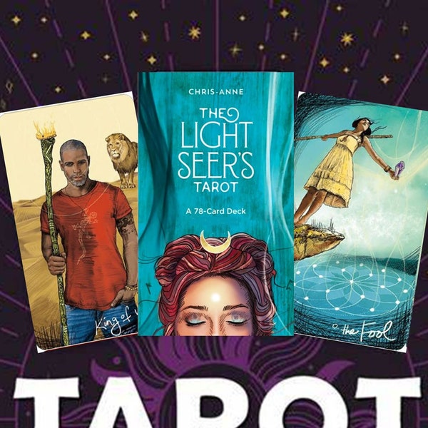 The Light Seer's Tarot, 78 Card Tarot Deck, PRINTABLE, Tarot deck, Oracle Divination Game Deck Party Astrology Cards Oracle Cards