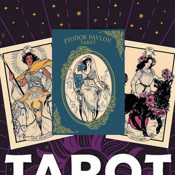 78 Card Tarot Deck, Fyodor Pavlov Tarot Cartas, PRINTABLE, Tarot deck, Oracle Divination Game Deck Party Astrology Cards Oracle Cards