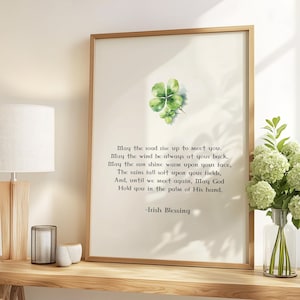 Irish Blessing Print, Irish Blessing Sign, Irish Gifts, Ireland Print, Celtic Print, Gaeilge Print, Irish Home Blessing, Wedding Gift