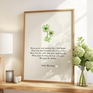 Irish Blessing Print, Irish Blessing Sign, Irish Gifts, Ireland Print, Celtic Print, Gaeilge Print, Irish Home Blessing, Wedding Gift