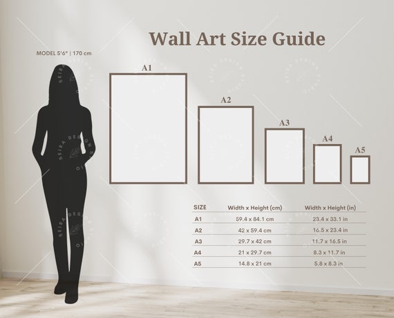 Wall Art Size Guide Standard Frame Size Guide Poster Sizes Guide Frame Size Guide Wall Art Size Mockup Print Size Guide Etsy