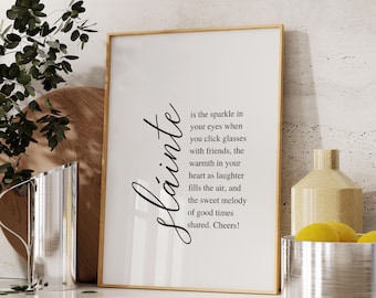 Slainte, Slainte Zeichen, Slainte Druck, irische Sprüche, Bar Dekor, Irish Cheers, Irische Wandkunst, Scotland Slang, Irish Prints, Drucke Download