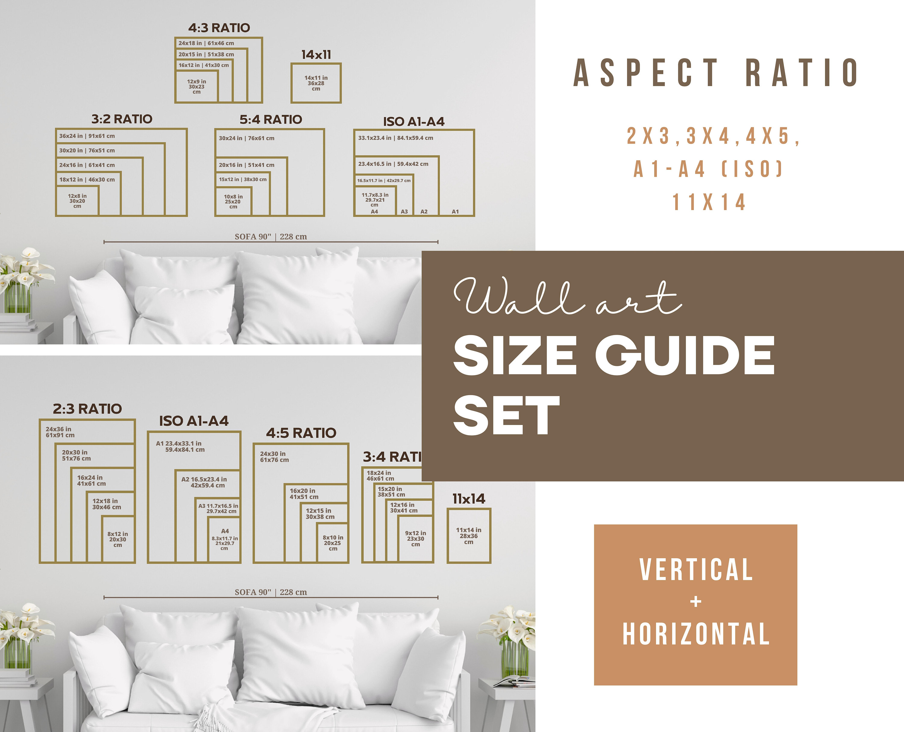 Wall Art Size Guide, Frame Size Guide, Poster Size Chart Wall Art Size Guide, Frame Size Guide, Poster Size Chart