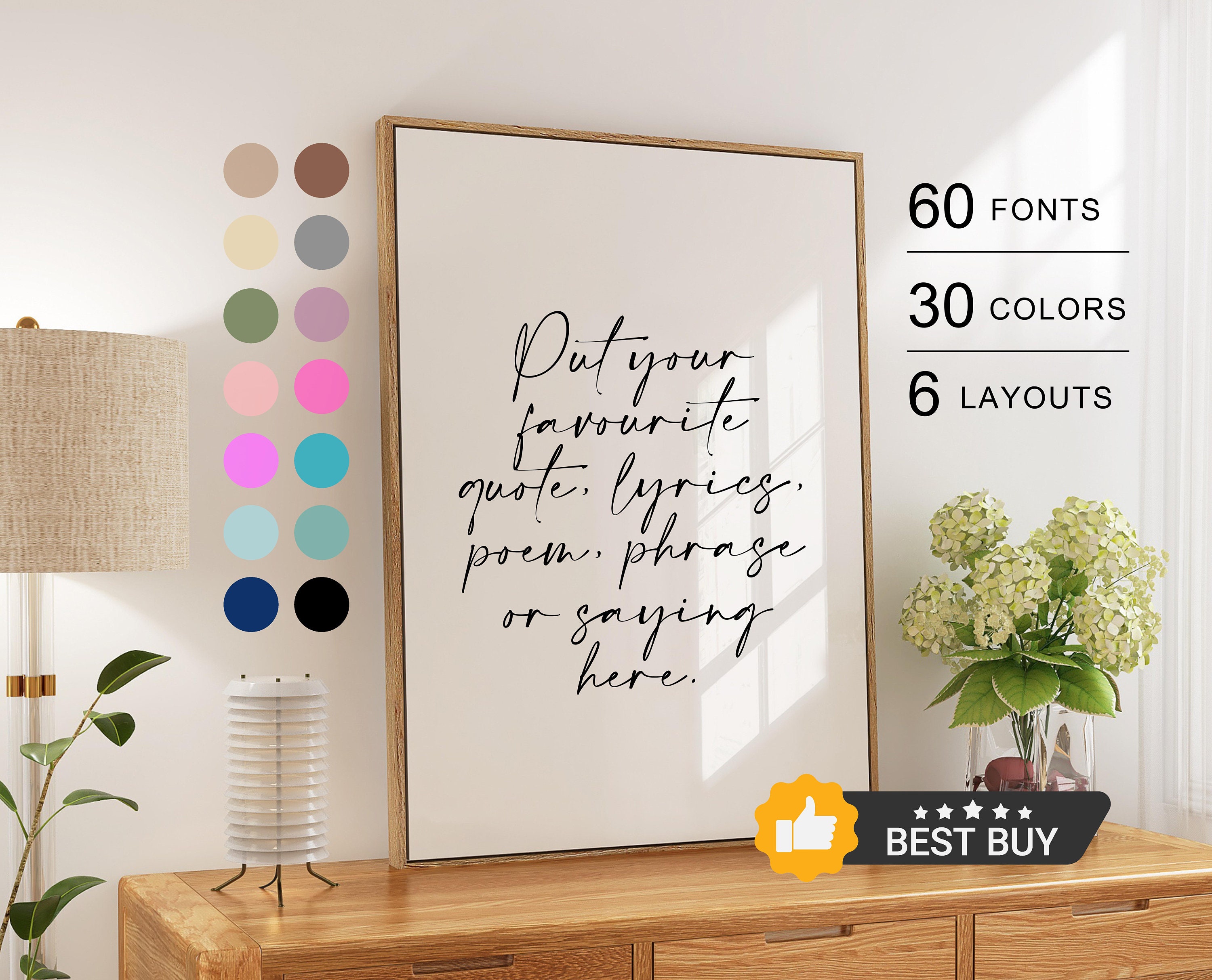 Downloadable Custom Quote Print, Custom Poster Print, Custom Quote Sign, Personalised Quote Print, Custom Print, Printable Wall Art