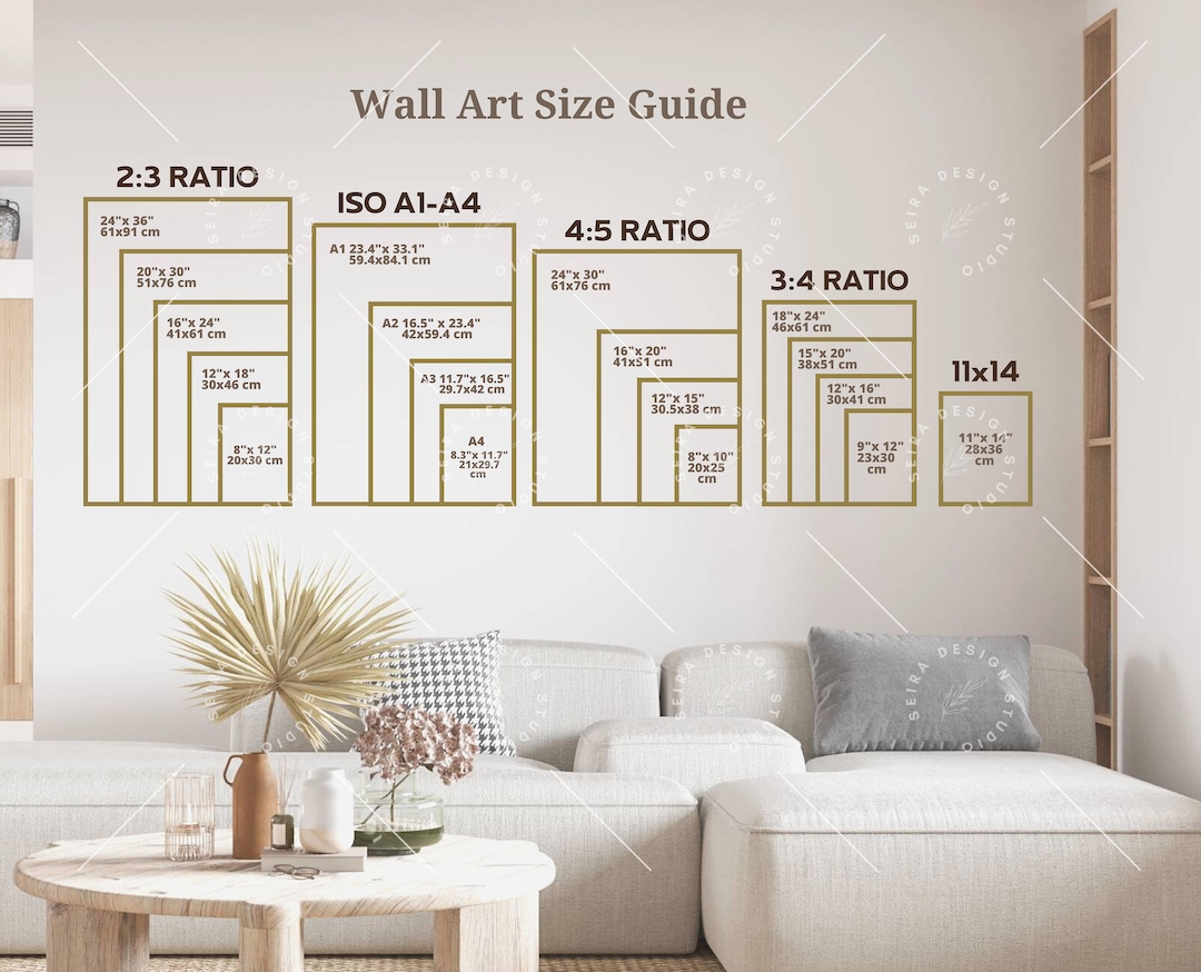 Wall Art Size Guide Frame Size Guide Print Size Guide Comparison Chart ...