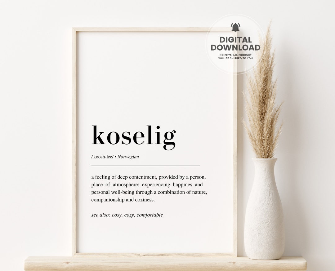 Koselig Definition, Koselig Print, Norwegian Decor, Scandinavian Art ...