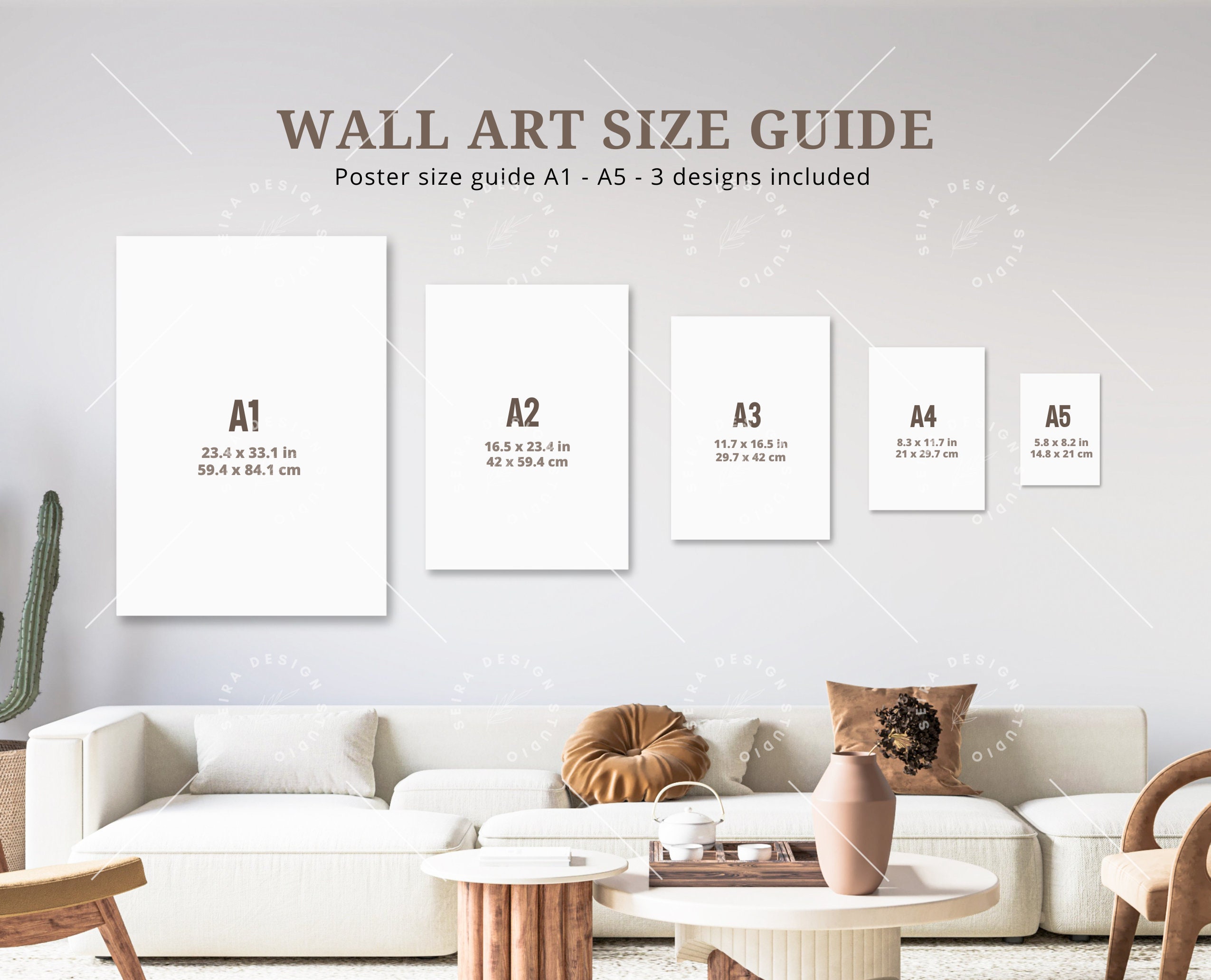 Wall Art Size Guide Standard Frame Size Guide Poster Sizes Etsy Australia