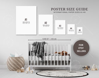 Wall Art Size Guide, Frame Size Guide, Poster Size Guide, Print Size Guide, Art Size Comparison, Vertical Art Size Guide, Wall Art Ratio