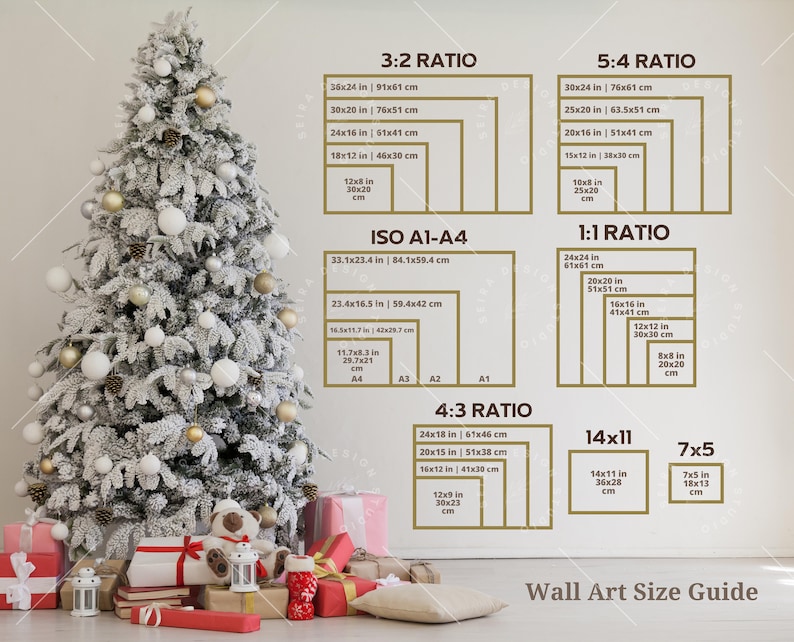 Horizontal Sizing Wall Art Size Guide, Frame Size Guide, Print Size Guide, Comparison ...