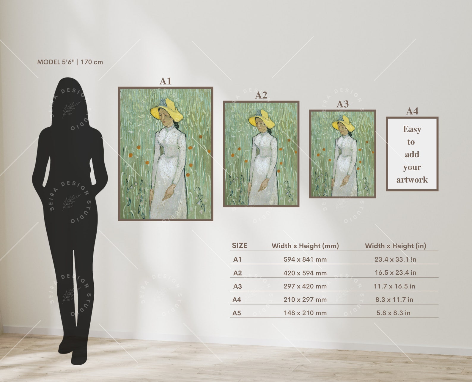 Wall Art Size Guide Standard Frame Size Guide Poster Sizes Etsy