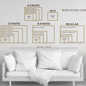 Horizontal Wall Art Size Guide Standard Frame Sizes Guide - Etsy