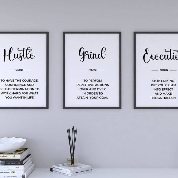 Hustle Wall Art Etsy