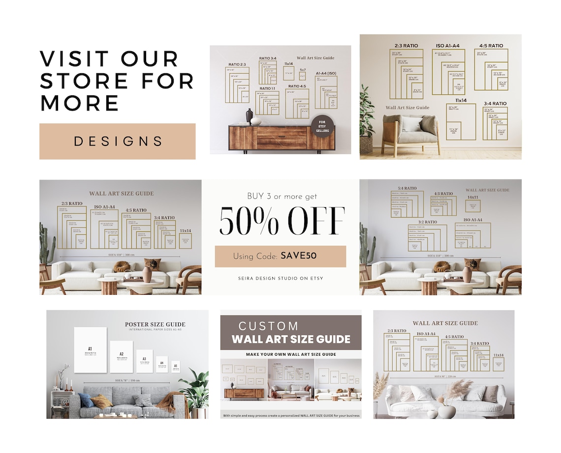 Wall Art Size Guide, Standard Frame Size Guide, Poster Sizes Guide ...