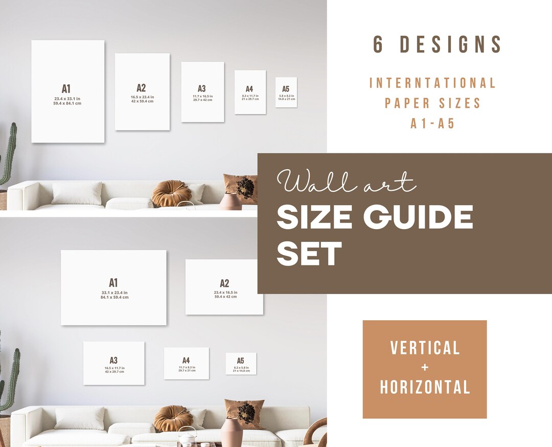 Wall Art Size Guide, Standard Frame Size Guide, Poster Sizes Guide
