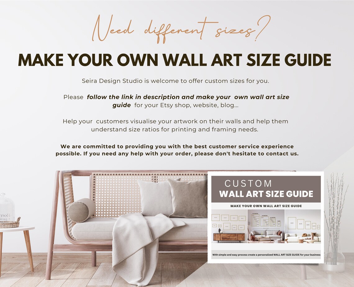 Wall Art Size Guide, Frame Size Guide, Poster Size Chart, Comparison ...