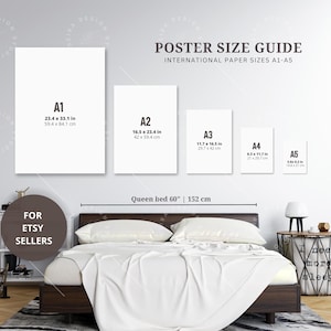 Wall Art Size Guide, Frame Size Guide, Poster Size Guide, Print Size Guide, Art Size Comparison, Portrait Art Size Guide, Wall Art Ratio