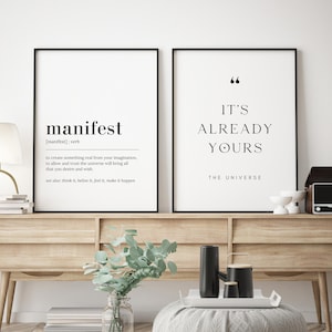 Manifest Definition Print, Manifest Poster, Manifest Print, Law of ...