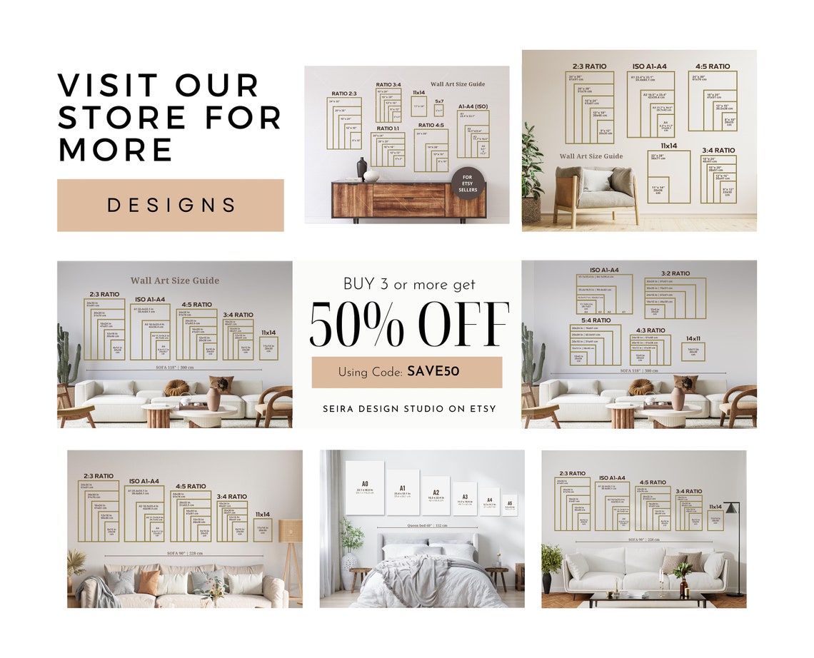 Wall Art Size Guide, Standard Frame Size Guide, Poster Sizes Guide ...