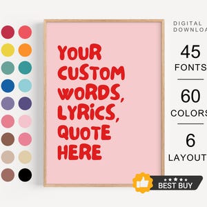 Impressão de citação personalizada para download, impressão de pôster personalizado, placa de citação personalizada, impressão de citação personalizada, impressão personalizada, arte de parede para impressão