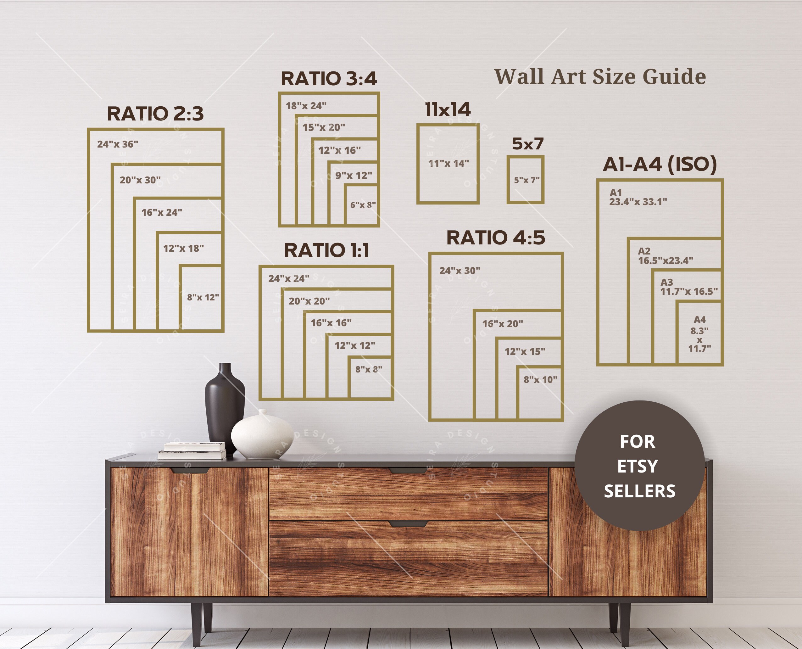Wall Art Size Guide Frame Size Guide Print Size Guide Etsy Ireland