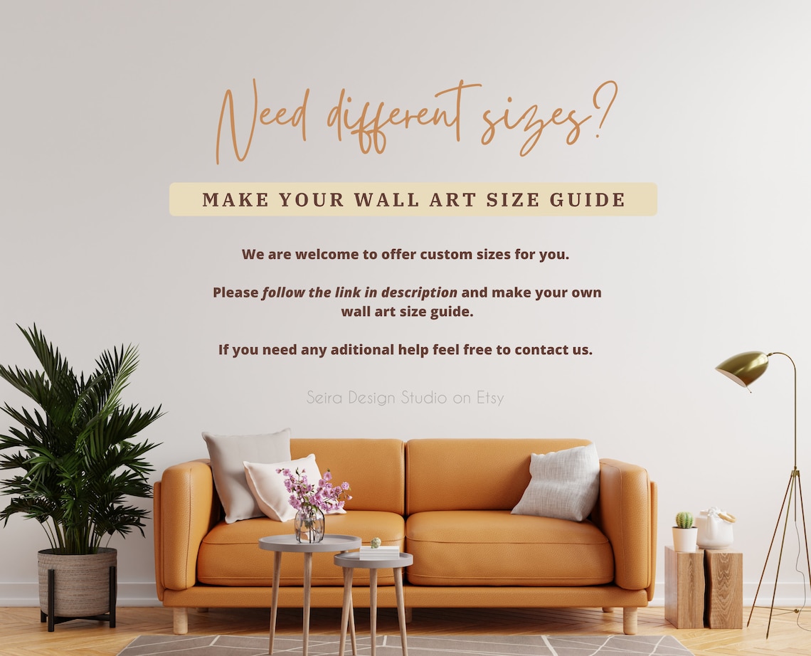 Wall Art Size Guide Frame Size Guide Print Size Guide - Etsy Ireland
