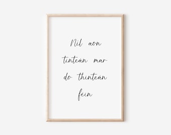 There's No Place Like Home, Irland Druck, Gaeilge Drucke, neues Zuhause, Housewarming Geschenk, druckbare Wandkunst, Irland Poster