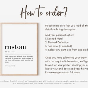 Custom Definition Print, Custom Definition Poster, Custom Quote Print ...