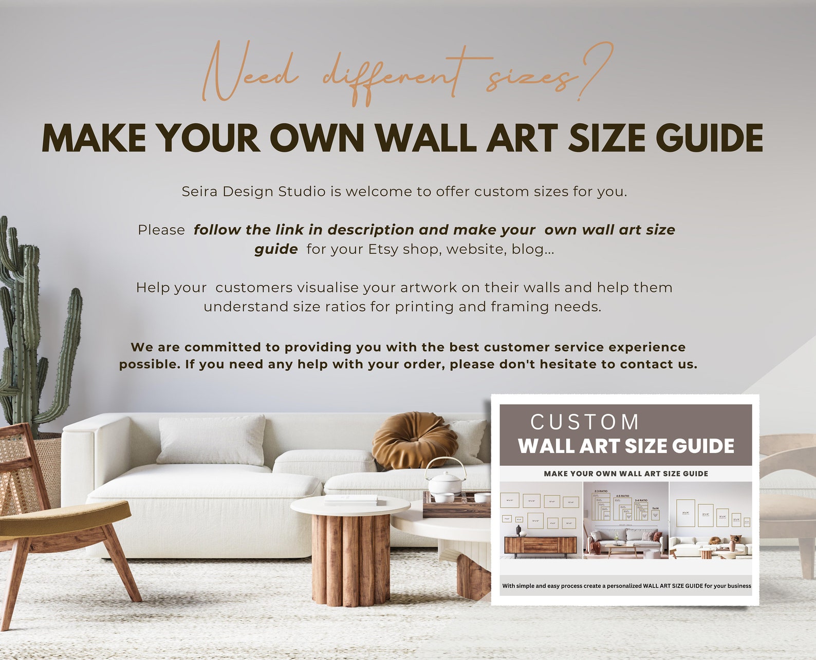 Wall Art Size Guide, Square Frame Sizes Guide, Canvas Size Guide ...