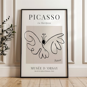 Picasso, Picasso Line Art, Minimalist Line Art, Picasso Exhibition Poster, Museum Poster, Picasso Print, Picasso Poster, Digital Download