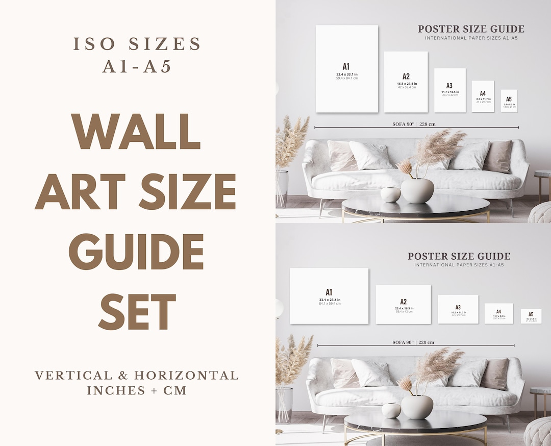 Wall Art Size Guide, Frame Size Guide, Poster Size Chart