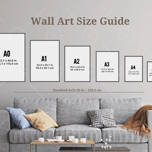 Wall Art Size Guide, Standard Frame Size Guide, Poster Sizes Guide, Frame Size Guide, Wall Art Size Mockup, Print Size Guide