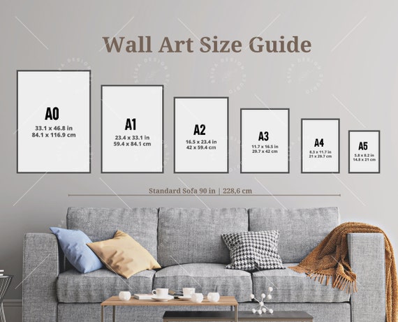Grondig inspanning haar Wall Art Size Guide Standard Frame Size Guide Poster Sizes - Etsy
