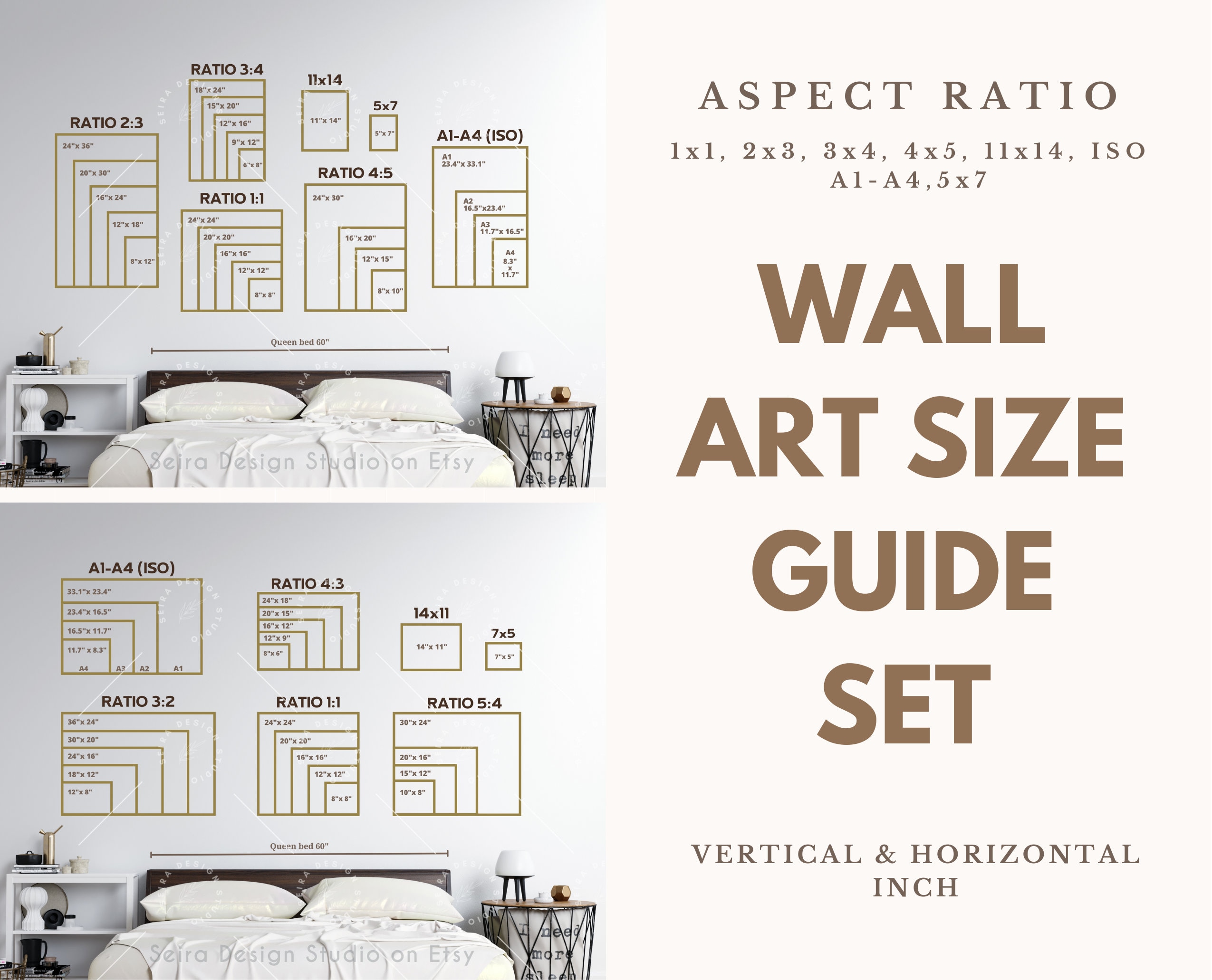 Wall Art Size Guide Frame Size Guide Poster Size Chart - Etsy Ireland