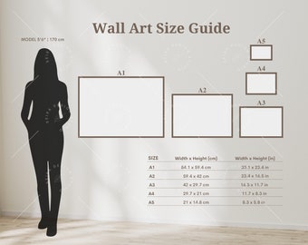 Wall Art Size Guide, Frame Size Guide, Print Size Guide