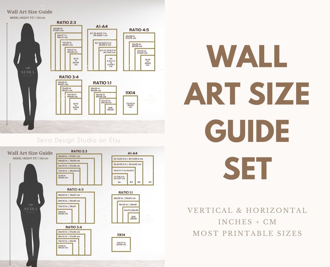 Wall Art Size Guide Frame Size Guide Poster Size Chart Etsy Ireland